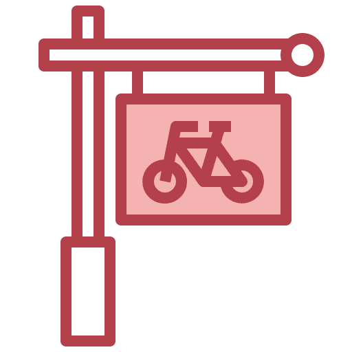 Sign regulation signaling cycle lane icon Sign regulation signaling cycle lane icon