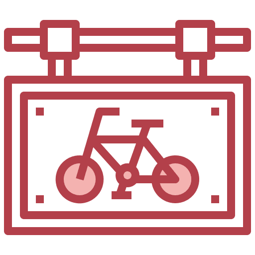 Sign route bike lane transportation icon Sign route bike lane transportation icon