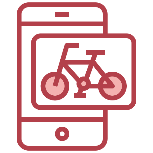 Smartphone bicycle vehicle sports icon Smartphone bicycle vehicle sports icon