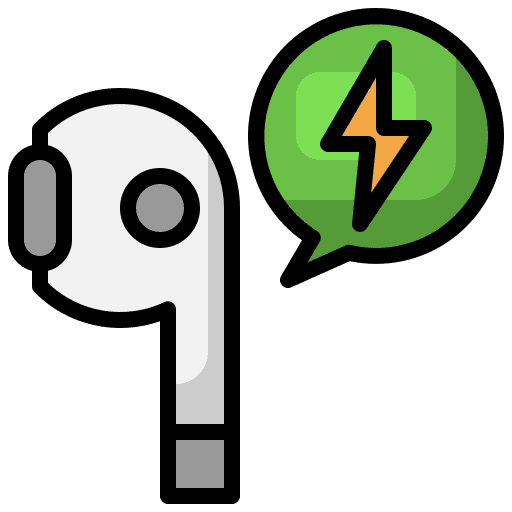Charging earphone wireless charging icon