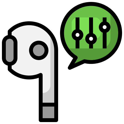 Equalizer device equalizer earbuds icon