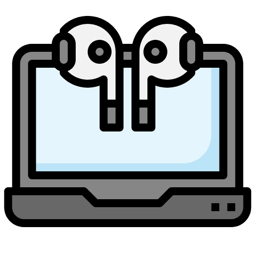 Laptop laptop earphone earphones icon Laptop laptop earphone earphones icon