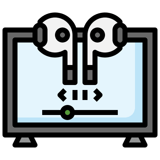 Smart tv smart tv earphone video player icon Smart tv smart tv earphone video player icon