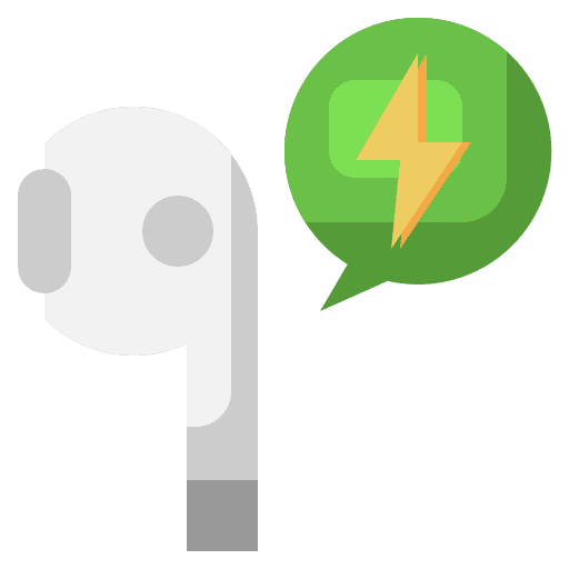 Charging earbud wireless earphone icon