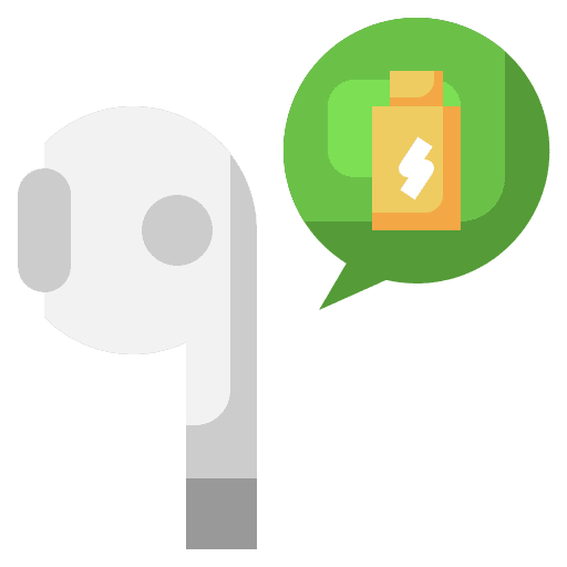 Earbuds battery device charging icon