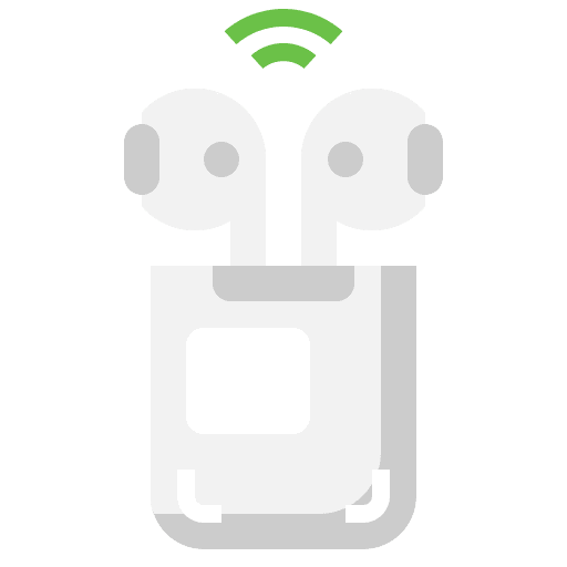 Earbuds charging device battery icon
