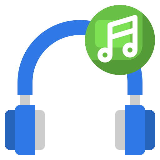 Music music headphones sound listening icon