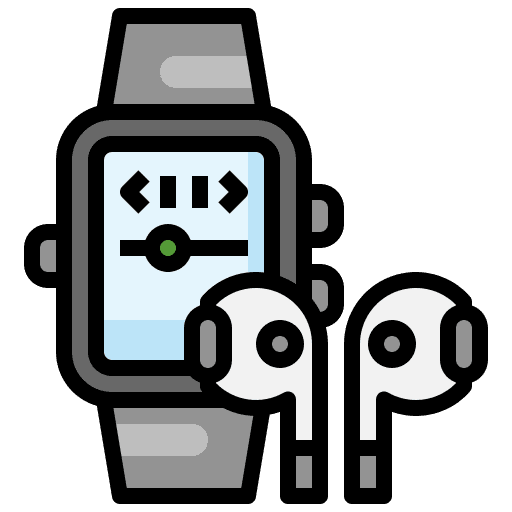 Smartwatch hand watch music player wireless icon Smartwatch hand watch music player wireless icon