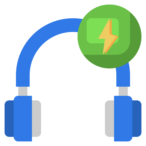 Charging headphones wireless charging icon