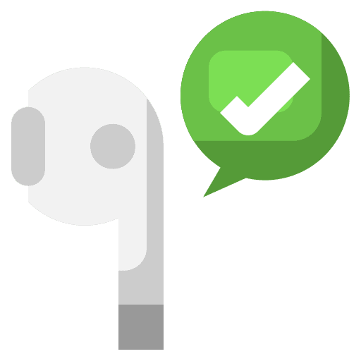 Connected check earbud device icon