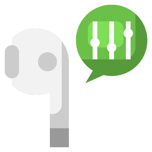 Equalizer device earphones earbuds icon