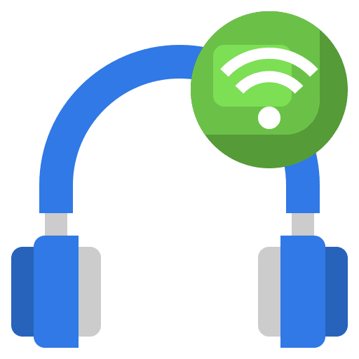 Headphone earphones headphone wifi icon