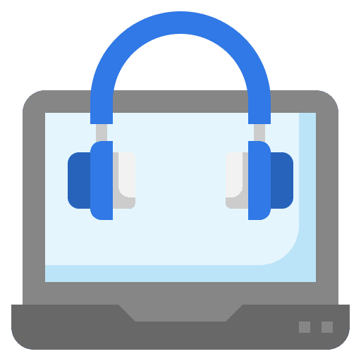 Laptop laptop customer service communications icon