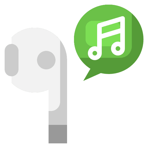 Music airpods smartphone earbuds icon