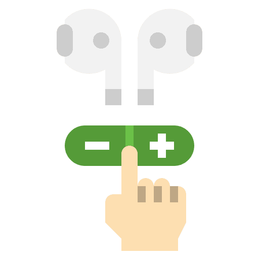 Volume earphones earbuds device icon