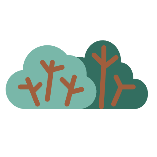 Bush nature gardening springtime icon