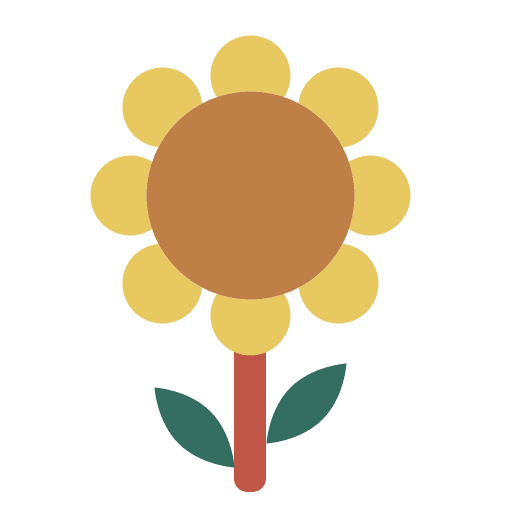 Sunflower petals flowers botanical icon Sunflower petals flowers botanical icon