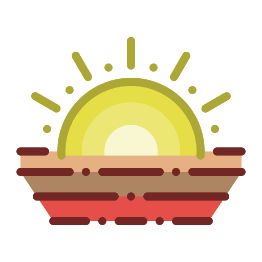 Sunset sun sunset holiday icon