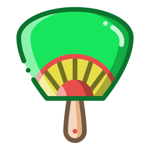 Fan traditional summer vacation icon Fan traditional summer vacation icon