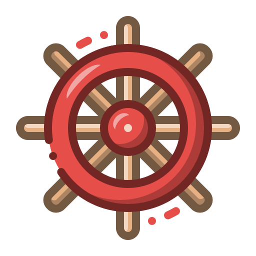 Rudder navigation ship travel icon Rudder navigation ship travel icon