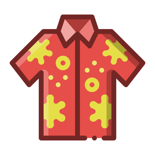 Beach clothes hawaiian shirt fashion clothe icon Beach clothes hawaiian shirt fashion clothe icon