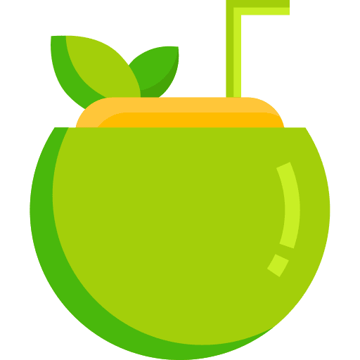Coconut water straw beverage coconut water icon