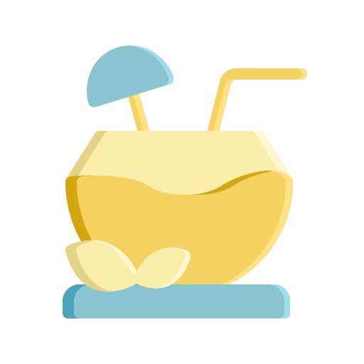 Cocktail straw beach food and restaurant icon