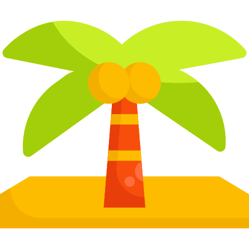 Coconut tree beach nature vacation icon Coconut tree beach nature vacation icon
