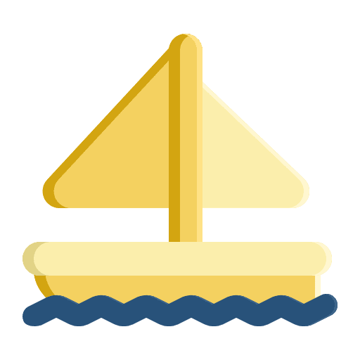 Sailing boat transportation sea sailing boat icon