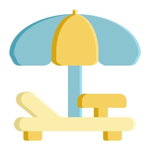 Lounge chair swimming pool sun umbrella summer icon Lounge chair swimming pool sun umbrella summer icon