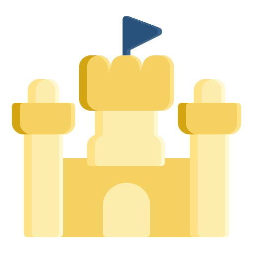 Sand castle sand toy summer holidays icon Sand castle sand toy summer holidays icon