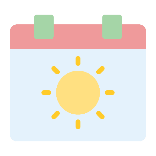 Calendar vacation sun summer icon Calendar vacation sun summer icon