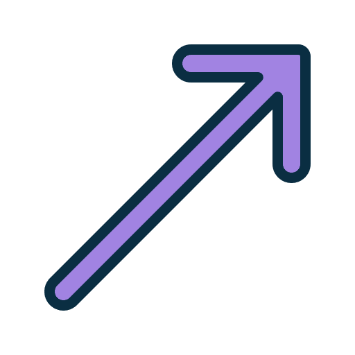 Diagonal arrows direction up left arrow icon