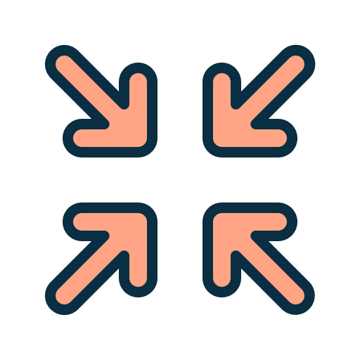 Minimize minimize arrows sign icon