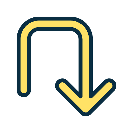 Return arrows go back left icon