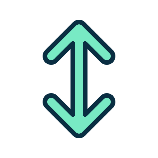 Horizontal size up and down arrows screen icon Horizontal size up and down arrows screen icon
