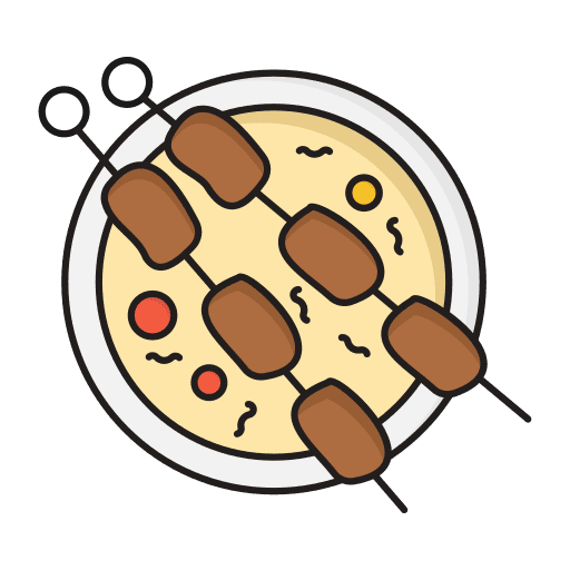 Skewers bbq skewers meat icon