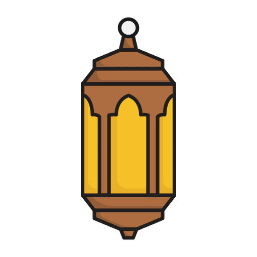 Oil lamp lantern arabic cultures icon Oil lamp lantern arabic cultures icon