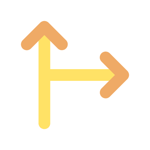 Go right exit go out arrows icon