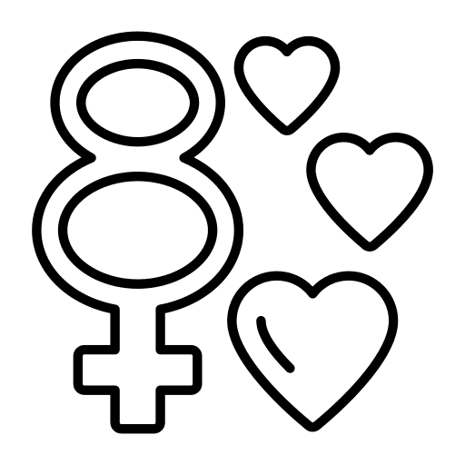 Female feminism women shapes and symbols icon Female feminism women shapes and symbols icon