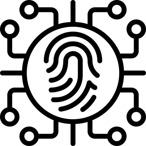 Biometrics biometric recognition secure scanning icon
