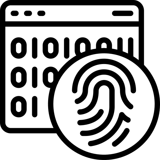 Biometrics website web security access icon