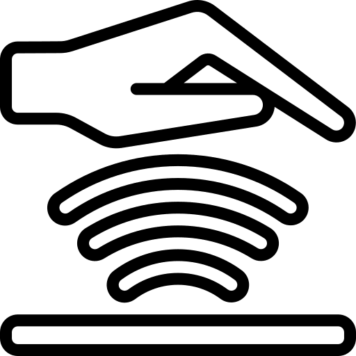 Sensor touchless hand scan icon
