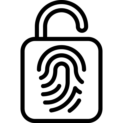 Smart lock password lock biometrics icon