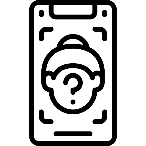 Face id security error electronics icon Face id security error electronics icon