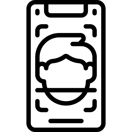 Face id smartphone security user icon Face id smartphone security user icon