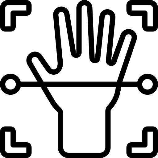 Scanning device fingerprint mark scan security icon Scanning device fingerprint mark scan security icon