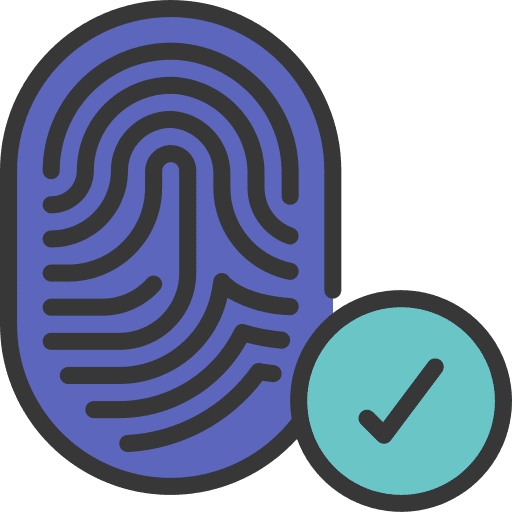 Biometric recognition fingerprint security biometric recognition icon