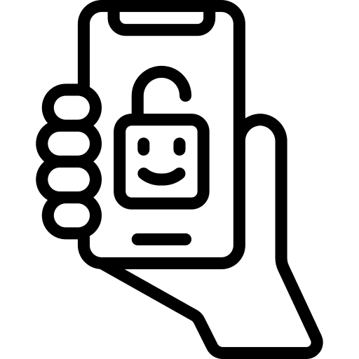 Face id security ui padlock icon Face id security ui padlock icon