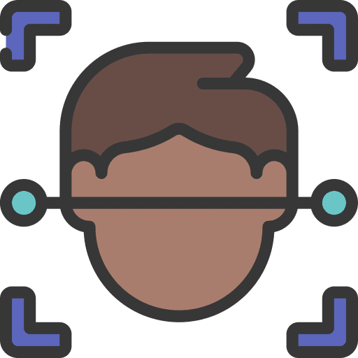 Face scanner face id face recognition scan icon
